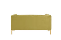 Iconic Home Azalea Tufted Velvet Loveseat Sofa 