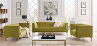 Iconic Home Azalea Tufted Velvet Sofa 