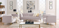 Iconic Home Azalea Tufted Velvet Sofa 