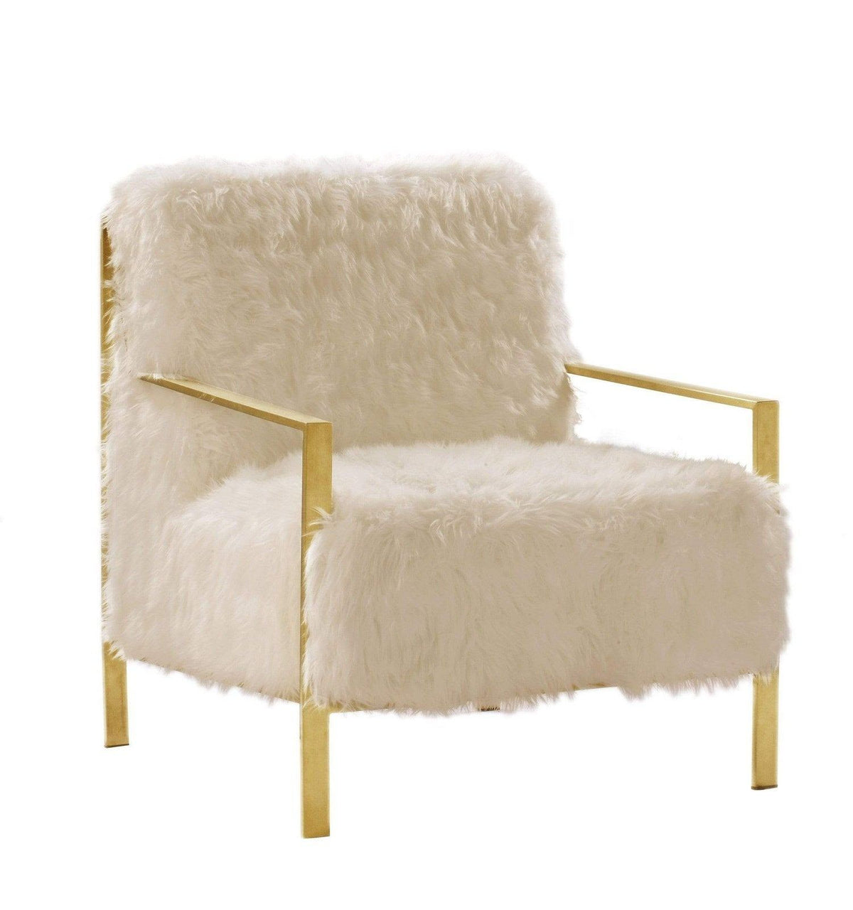 Iconic Home Bayla Faux Fur Accent Club Chair 