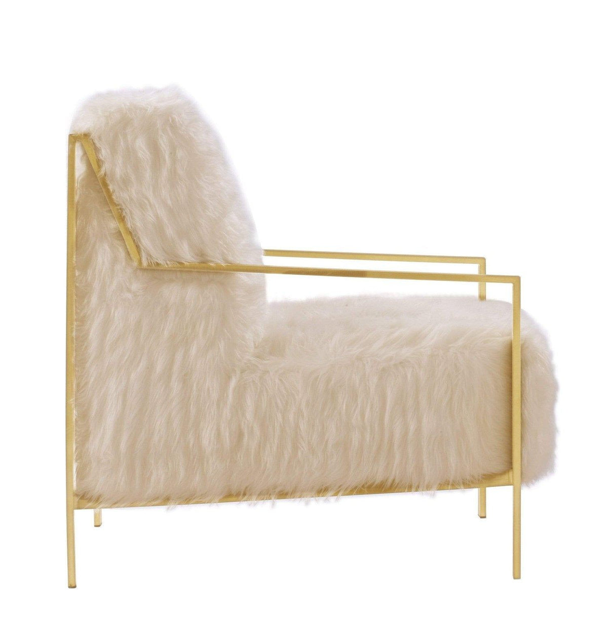 Iconic Home Bayla Faux Fur Accent Club Chair 