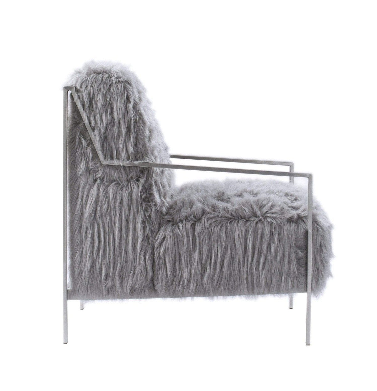 Iconic Home Bayla Faux Fur Accent Club Chair 