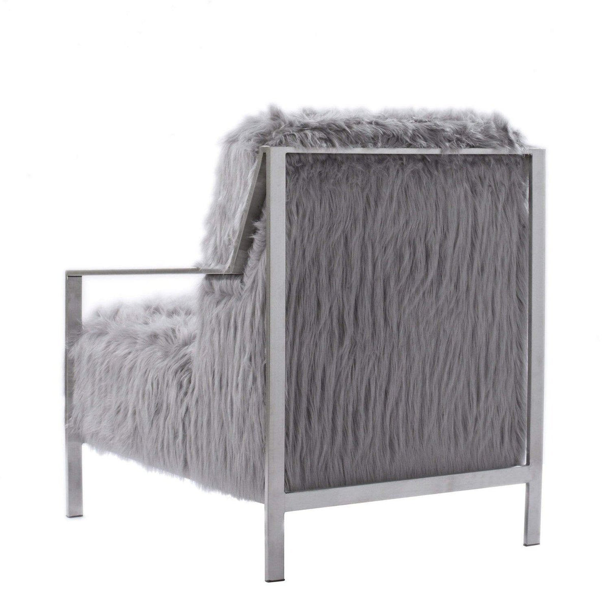 Iconic Home Bayla Faux Fur Accent Club Chair 