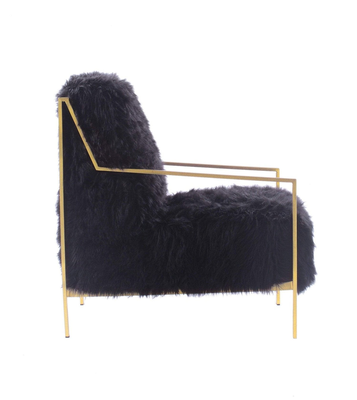 Iconic Home Bayla Faux Fur Accent Club Chair 