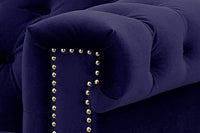 Iconic Home Bea Tufted Velvet Club Chair 