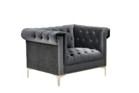 Iconic Home Bea Tufted Velvet Club Chair 