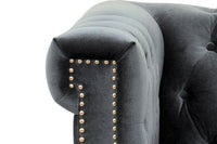 Iconic Home Bea Tufted Velvet Club Chair 