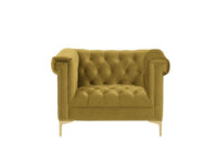 Iconic Home Bea Tufted Velvet Club Chair 