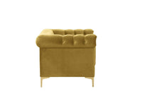 Iconic Home Bea Tufted Velvet Club Chair 