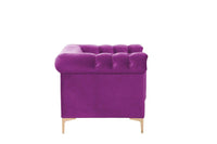 Iconic Home Bea Tufted Velvet Club Chair 