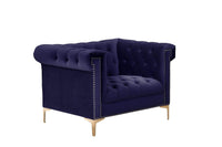 Iconic Home Bea Tufted Velvet Club Chair 