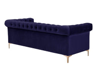 Iconic Home Bea Velvet Button Tufted Sofa 