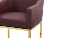 Iconic Home Bluebell Faux Leather Bar Stool Chair Gold Base 