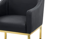 Iconic Home Bluebell Faux Leather Bar Stool Chair Gold Base 