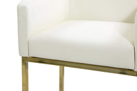 Iconic Home Bluebell Faux Leather Bar Stool Chair Gold Base 