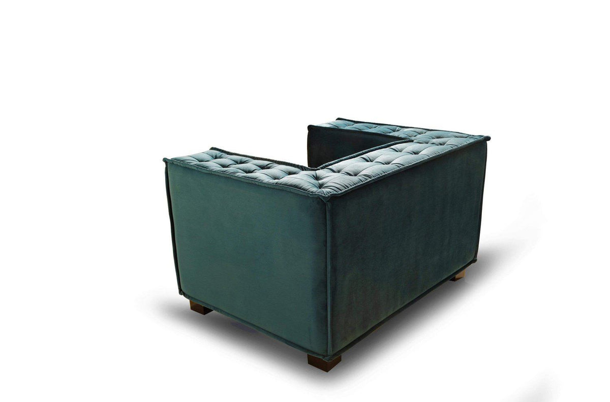 Iconic Home Bryant Tufted Velvet Club Chair 