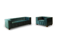 Iconic Home Bryant Tufted Velvet Club Chair 