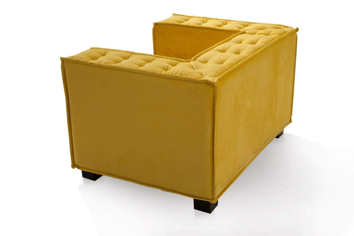 Iconic Home Bryant Tufted Velvet Club Chair 