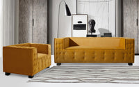 Iconic Home Bryant Velvet Sofa 