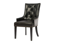 Iconic Home Cadence Faux Leather Velvet Dining Chair Set of 2 