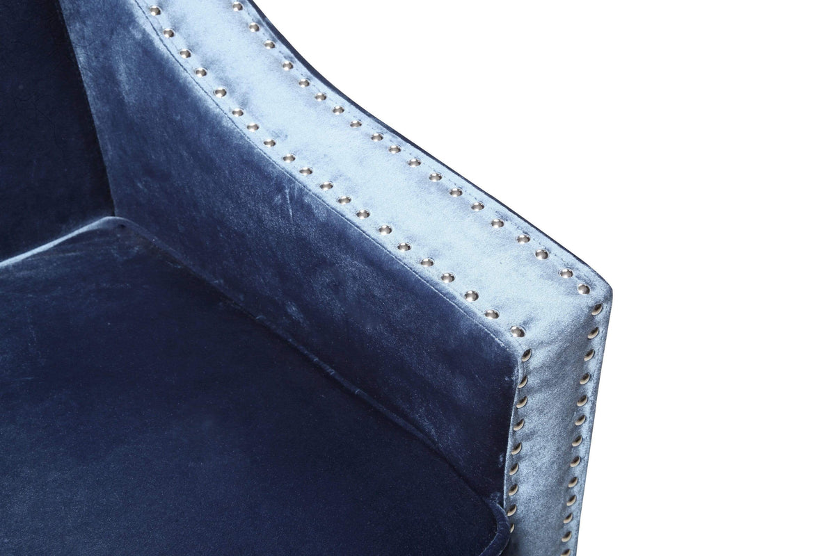 Iconic Home Camren Velvet Accent Chair 