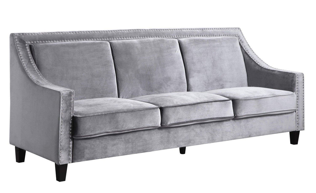 Iconic Home Camren Velvet Sofa 