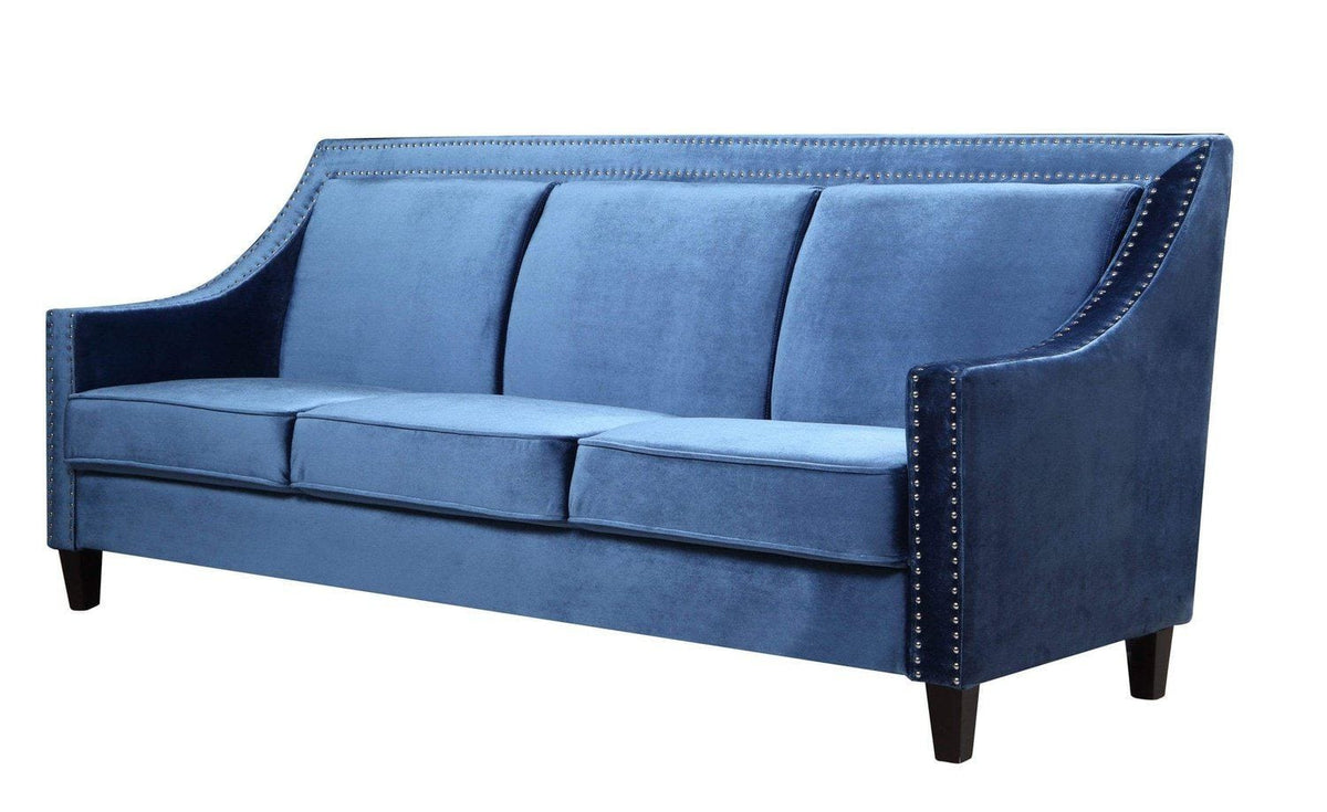 Iconic Home Camren Velvet Sofa 