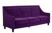 Iconic Home Camren Velvet Sofa 