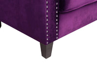 Iconic Home Camren Velvet Sofa 