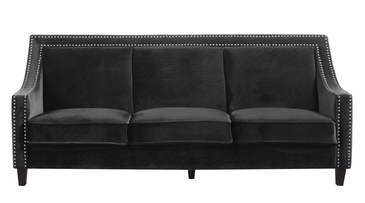 Iconic Home Camren Velvet Sofa 