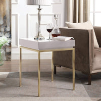Iconic Home Cannes Square Side End Table Beige
