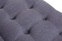 Iconic Home Capone Linen Tufted Sofa 