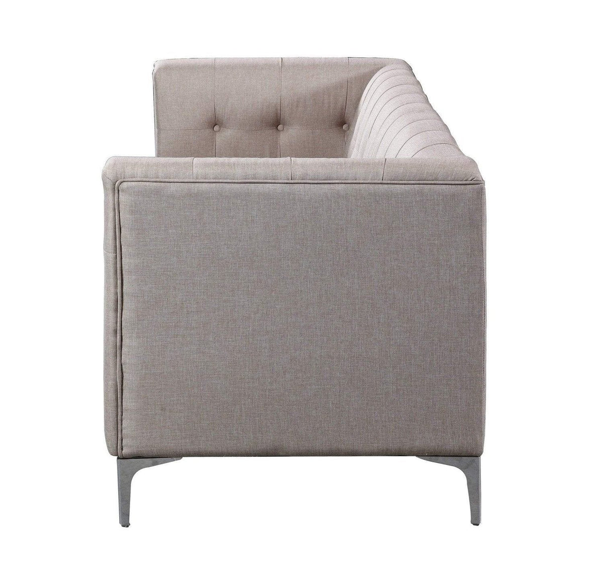 Iconic Home Capone Linen Tufted Sofa 