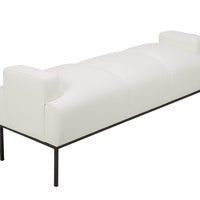 Iconic Home Carmel Faux Leather Bench 