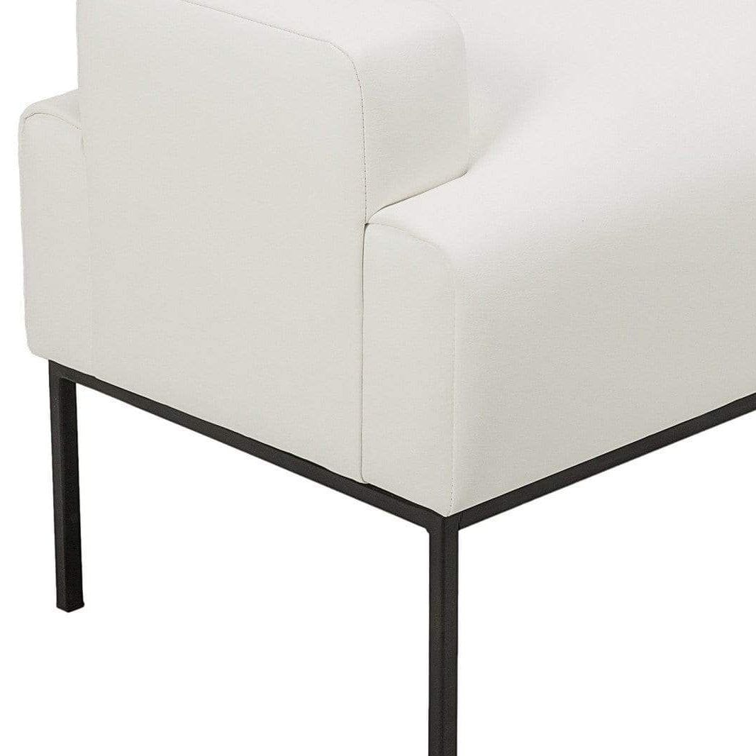 Iconic Home Carmel Faux Leather Bench 