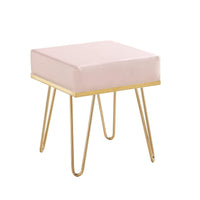 Iconic Home Catania Faux Leather Square Ottoman 