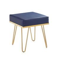 Iconic Home Catania Faux Leather Square Ottoman 