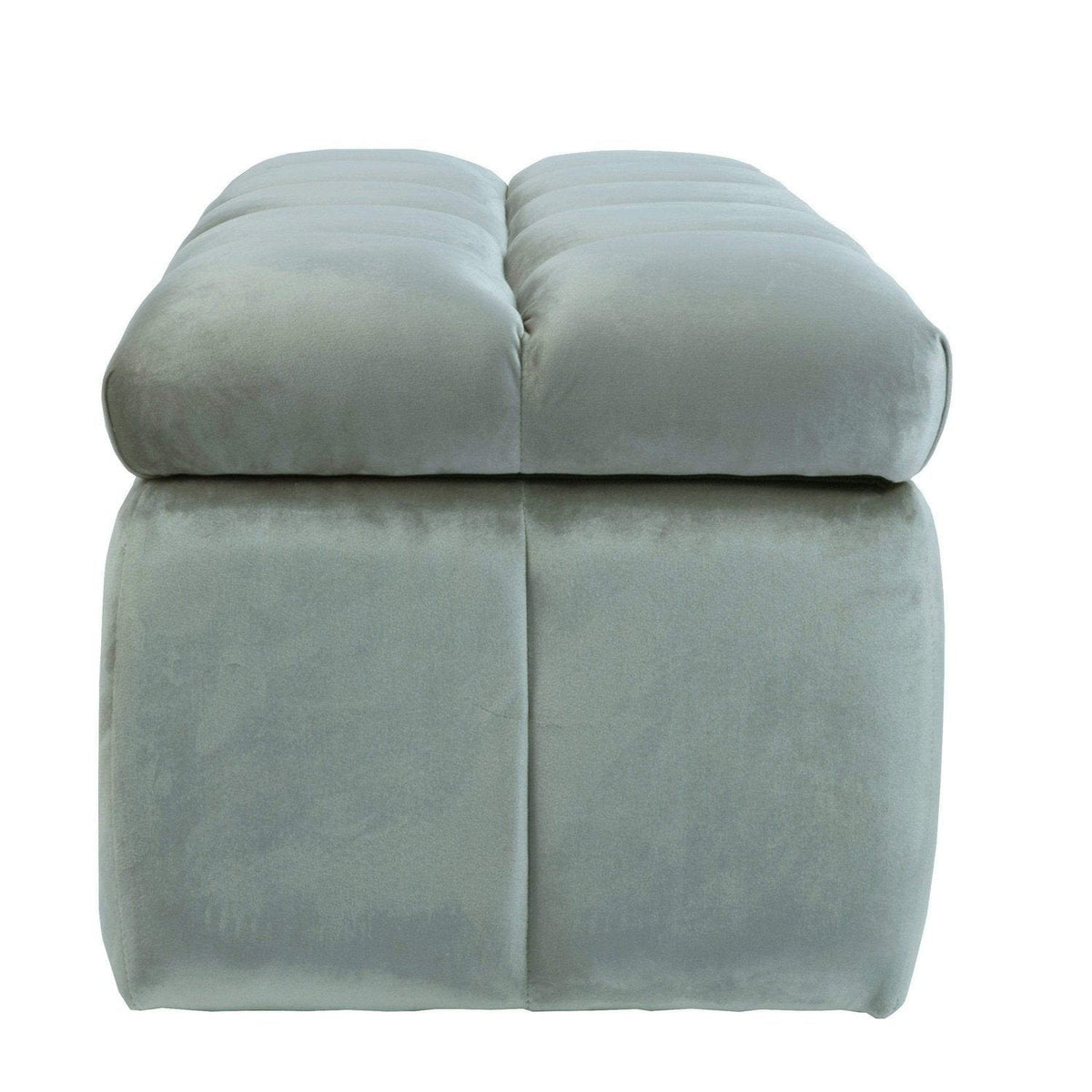 Iconic Home Chagit Tufted Velvet Storage Ottoman Bench 