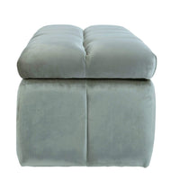 Iconic Home Chagit Tufted Velvet Storage Ottoman Bench 