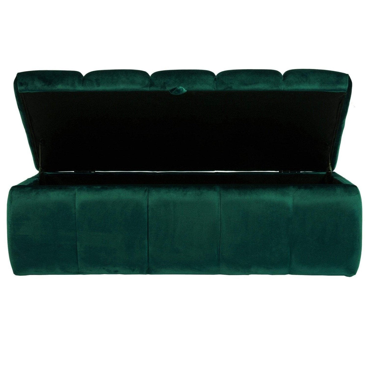 Iconic Home Chagit Tufted Velvet Storage Ottoman Bench 