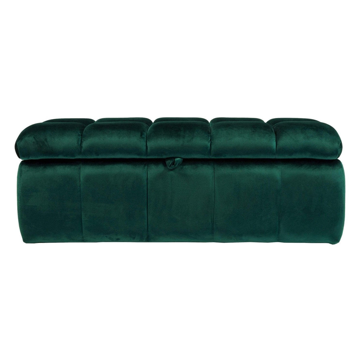 Iconic Home Chagit Tufted Velvet Storage Ottoman Bench 