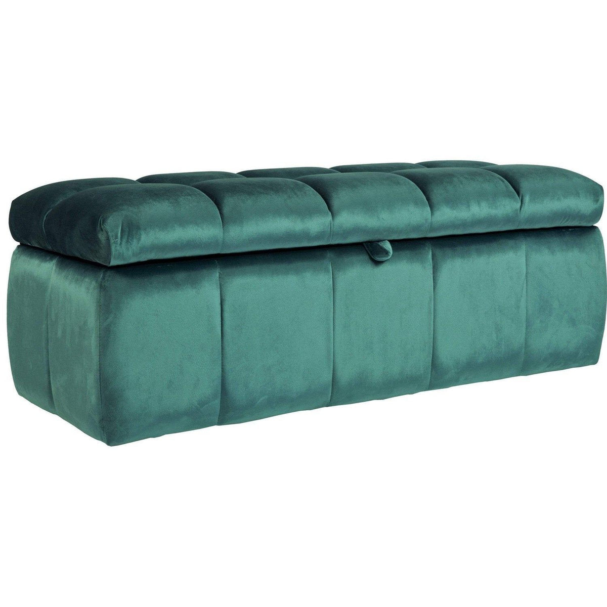 Iconic Home Chagit Tufted Velvet Storage Ottoman Bench 