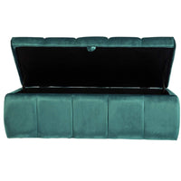 Iconic Home Chagit Tufted Velvet Storage Ottoman Bench 