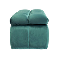 Iconic Home Chagit Tufted Velvet Storage Ottoman Bench 