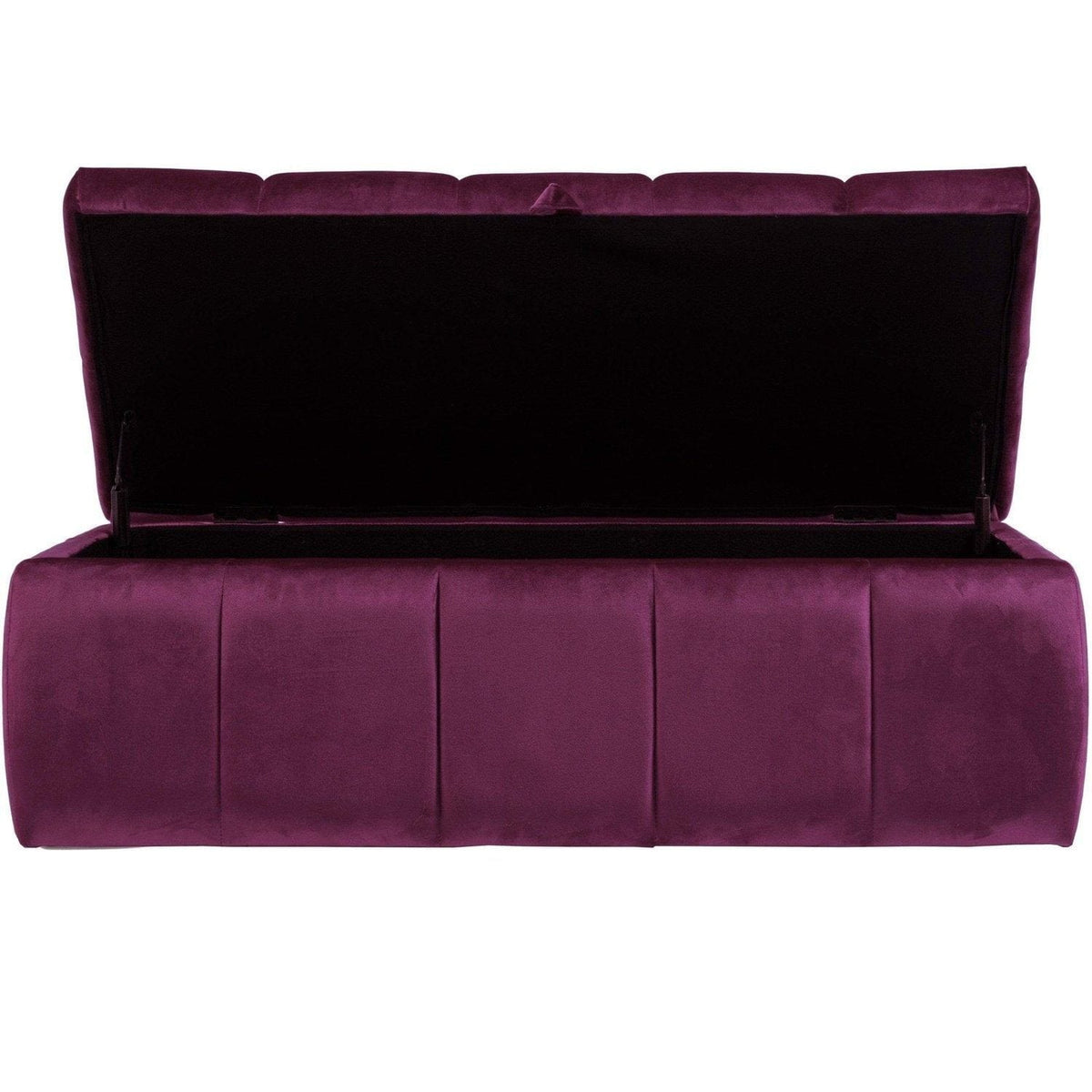 Iconic Home Chagit Tufted Velvet Storage Ottoman Bench 