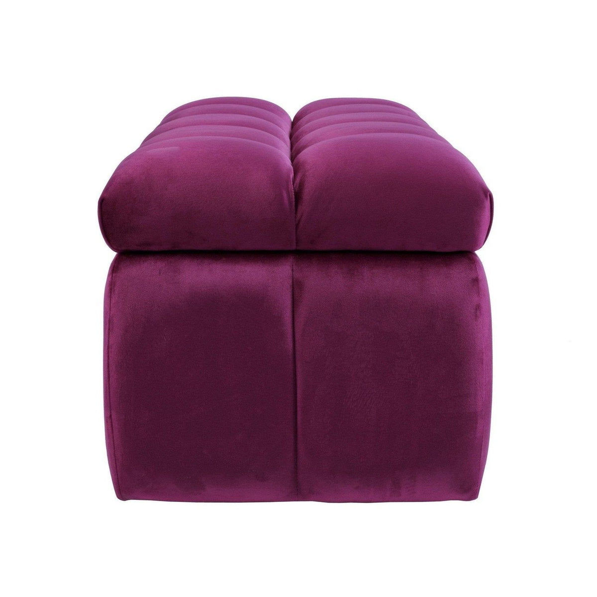 Iconic Home Chagit Tufted Velvet Storage Ottoman Bench 