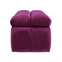 Iconic Home Chagit Tufted Velvet Storage Ottoman Bench 