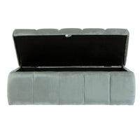 Iconic Home Chagit Tufted Velvet Storage Ottoman Bench 