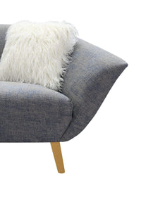 Iconic Home Chateau Sofa Two-Tone Design Gold Metal Legs 