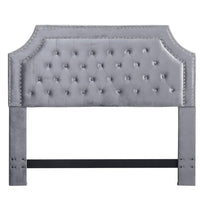 Iconic Home Chava Tufted Velvet Headboard For Bed 